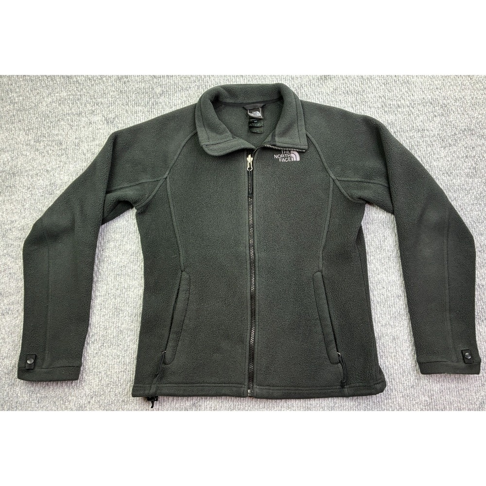The North Face Women's Small Gray Full Zip Fleece Jacket Zip Pockets